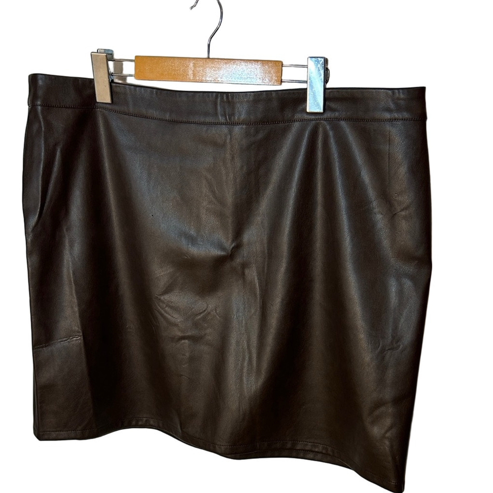 Ricki's Brown Faux Leather Mini Skirt